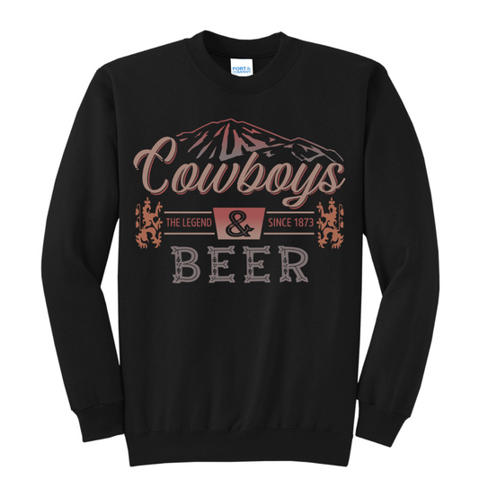 Crew Neck - Cowboy's & Beer