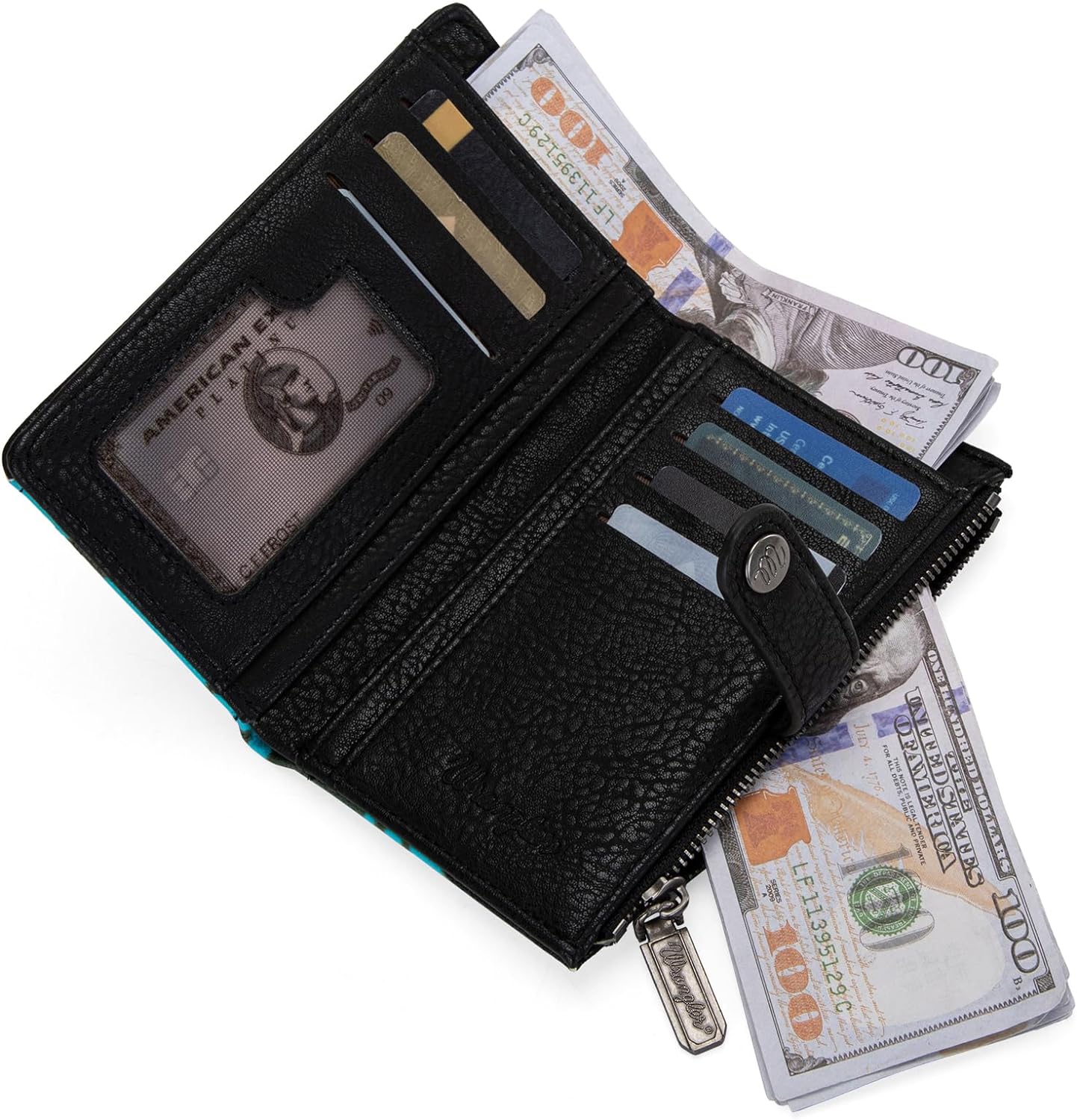 Wrangler Cow Print Snap Bi-Fold Wallet