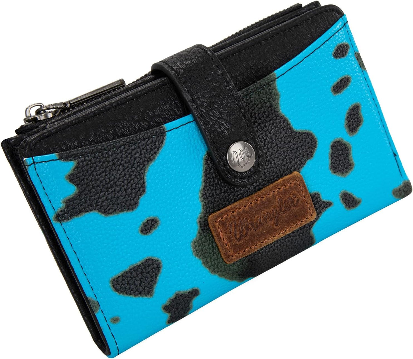 Wrangler Cow Print Snap Bi-Fold Wallet