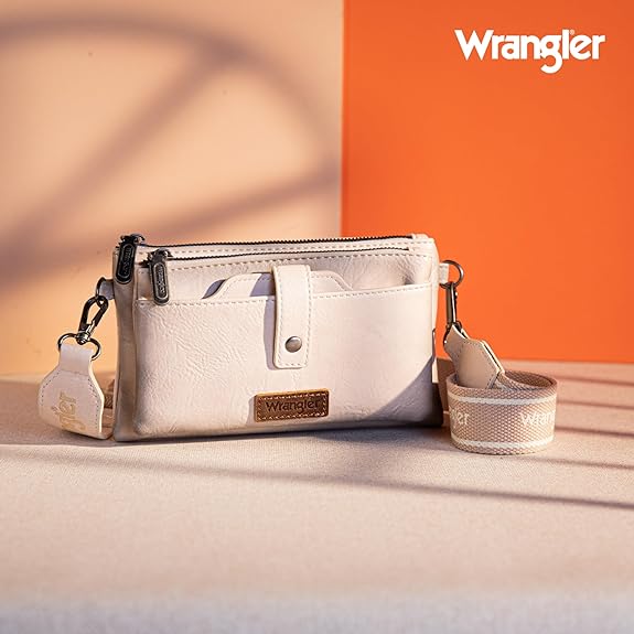 Wrangler Crossbody Bags for Women Multi-function Card Wallet with Double Layer Purse