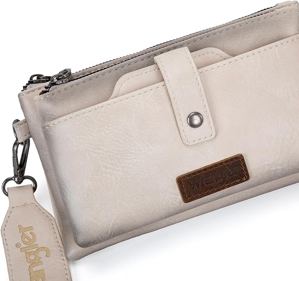 Wrangler Crossbody Bags for Women Multi-function Card Wallet with Double Layer Purse