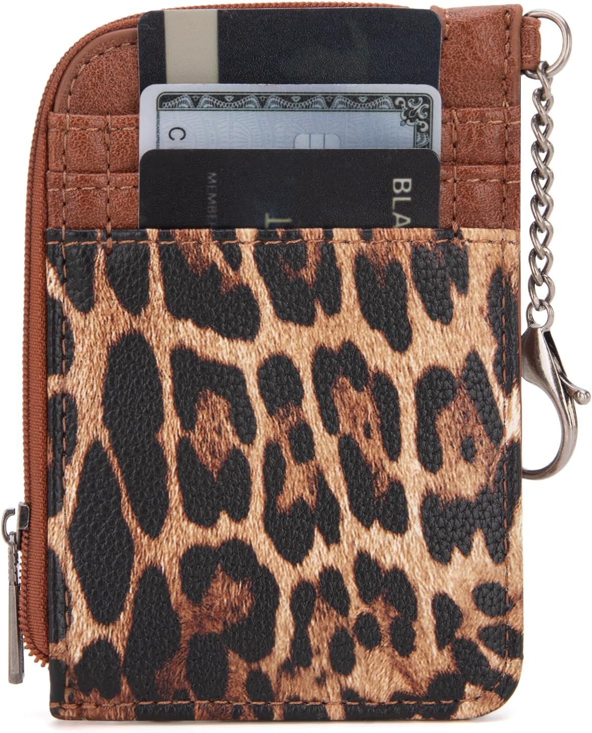 Wrangler Wrangler Leopard Print Mini Zip Card Case - Leopard