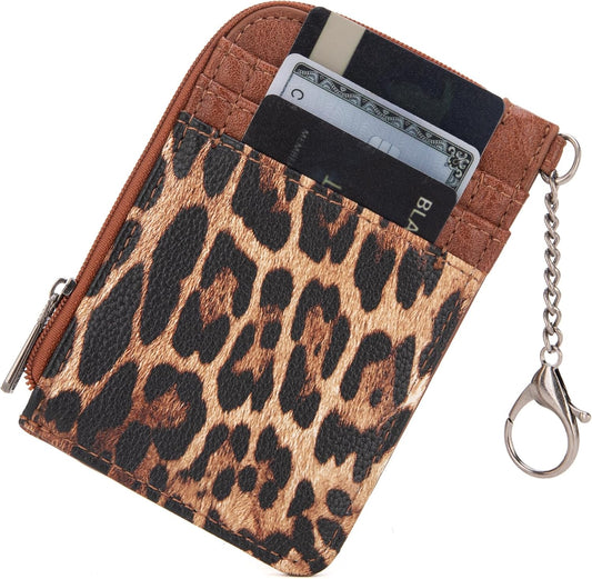 Wrangler Wrangler Leopard Print Mini Zip Card Case - Leopard