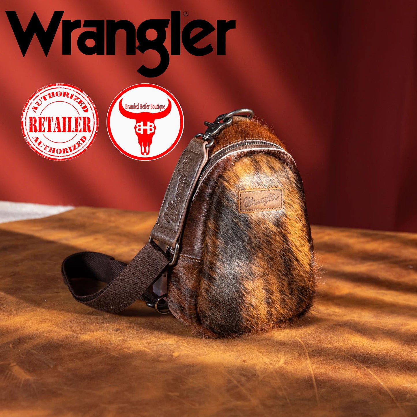 Wrangler Sling Bag - Cowhide - Coffee