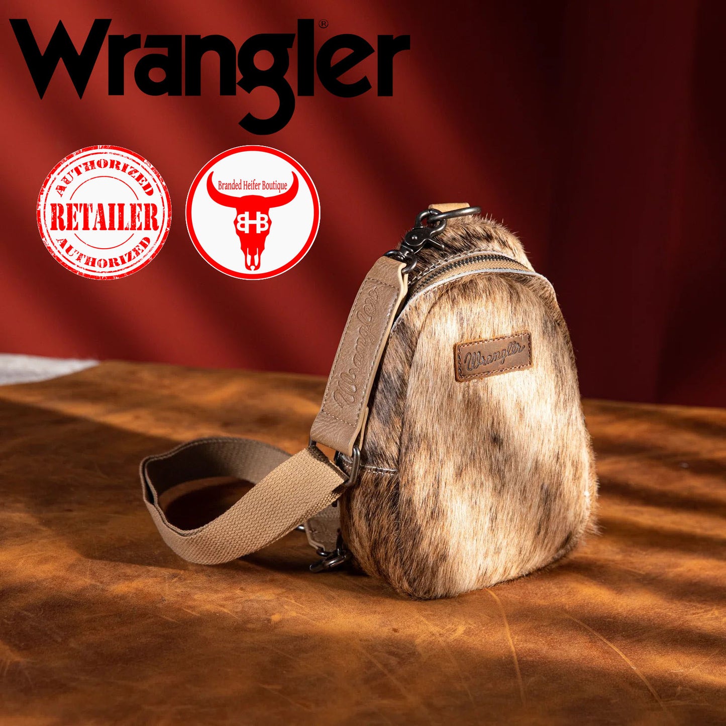 Wrangler Sling Bag - Cowhide - Khaki