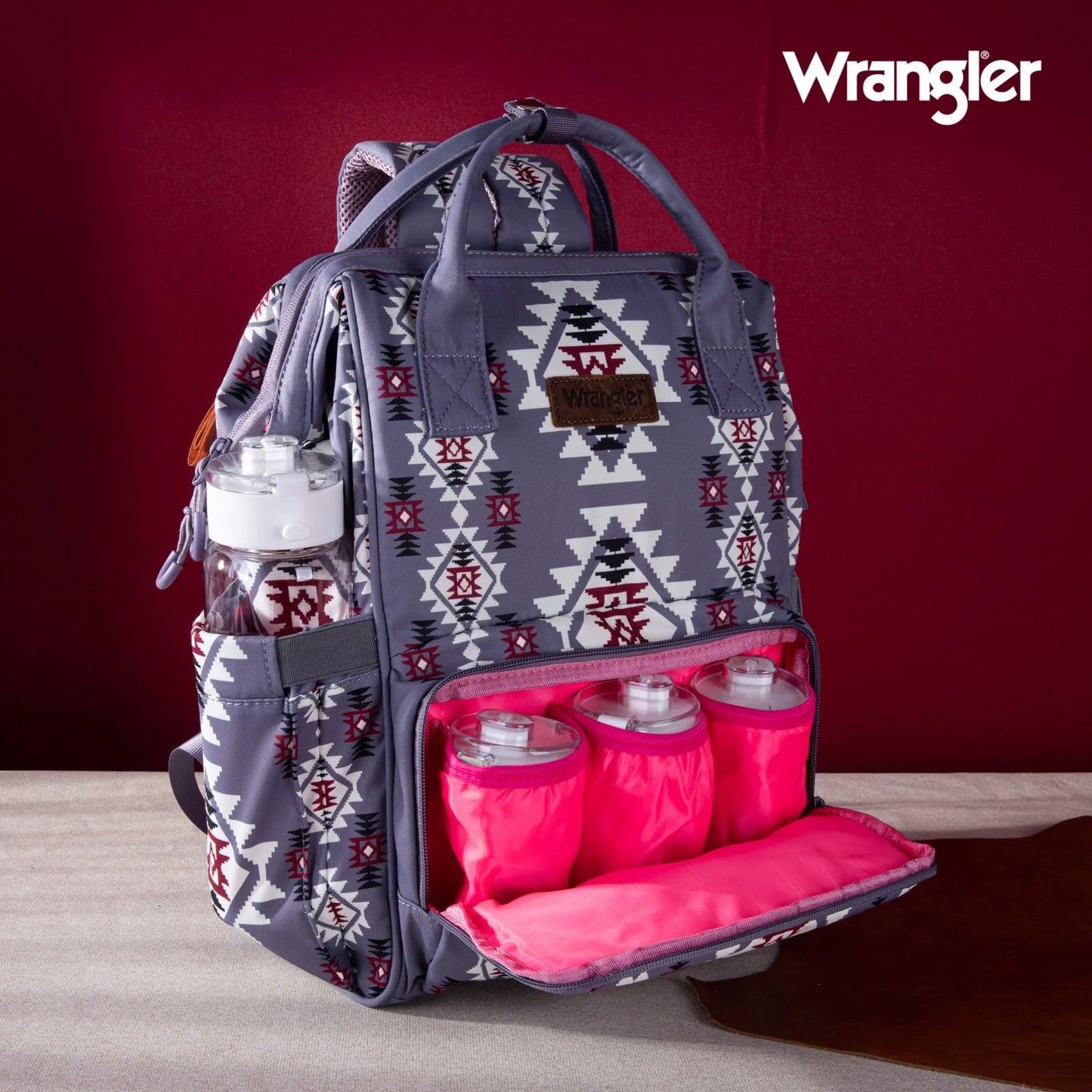 Wrangler Allover Aztec Dual Sided Backpack - Lavander