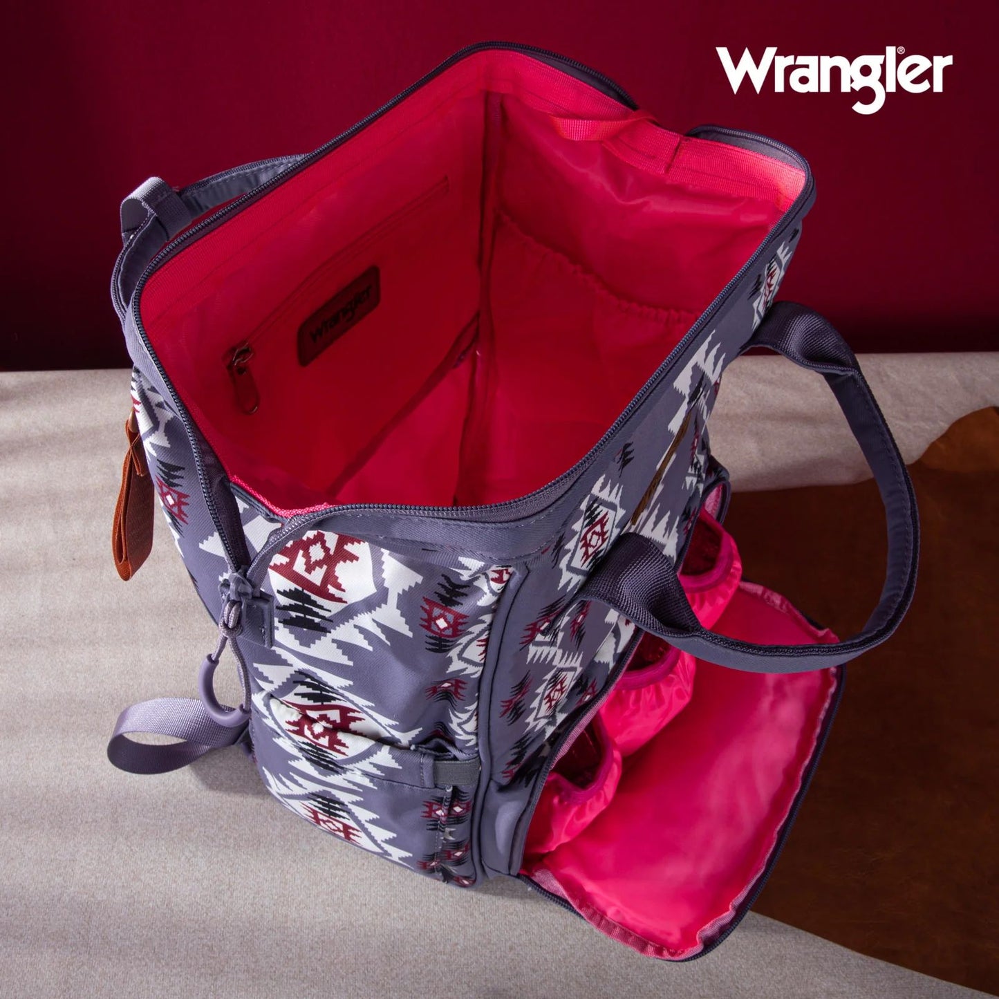 Wrangler Allover Aztec Dual Sided Backpack - Lavander