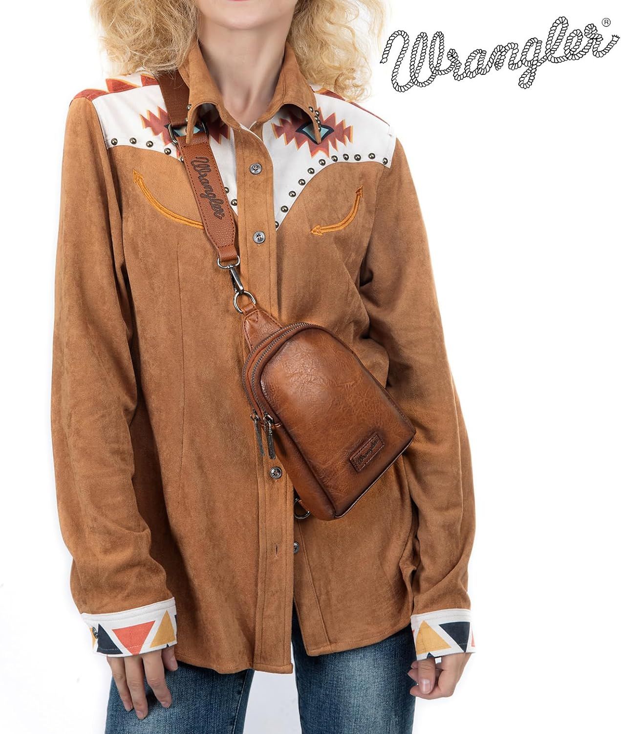 Wrangler Sling Bag - Brown (Distressed)