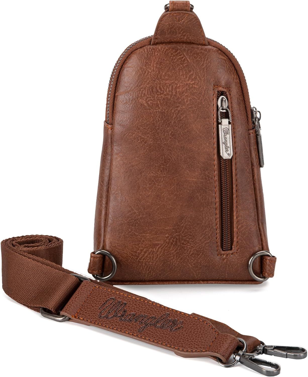 Wrangler Sling Bag - Brown (Distressed)