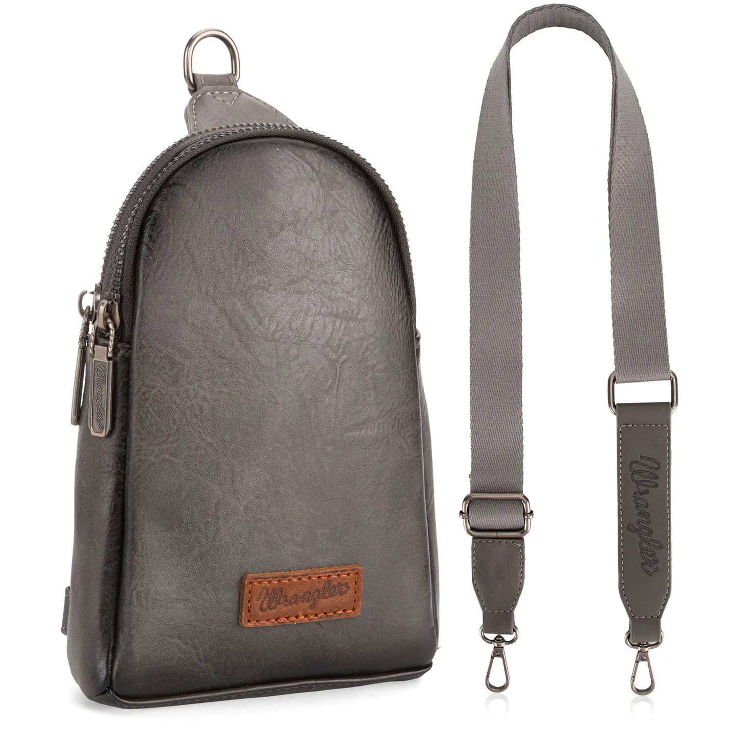 Wrangler Sling Bag - Grey (Distressed)