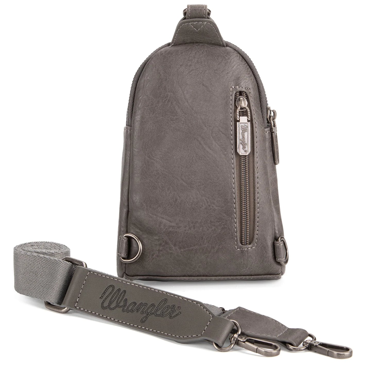 Wrangler Sling Bag - Grey (Distressed)