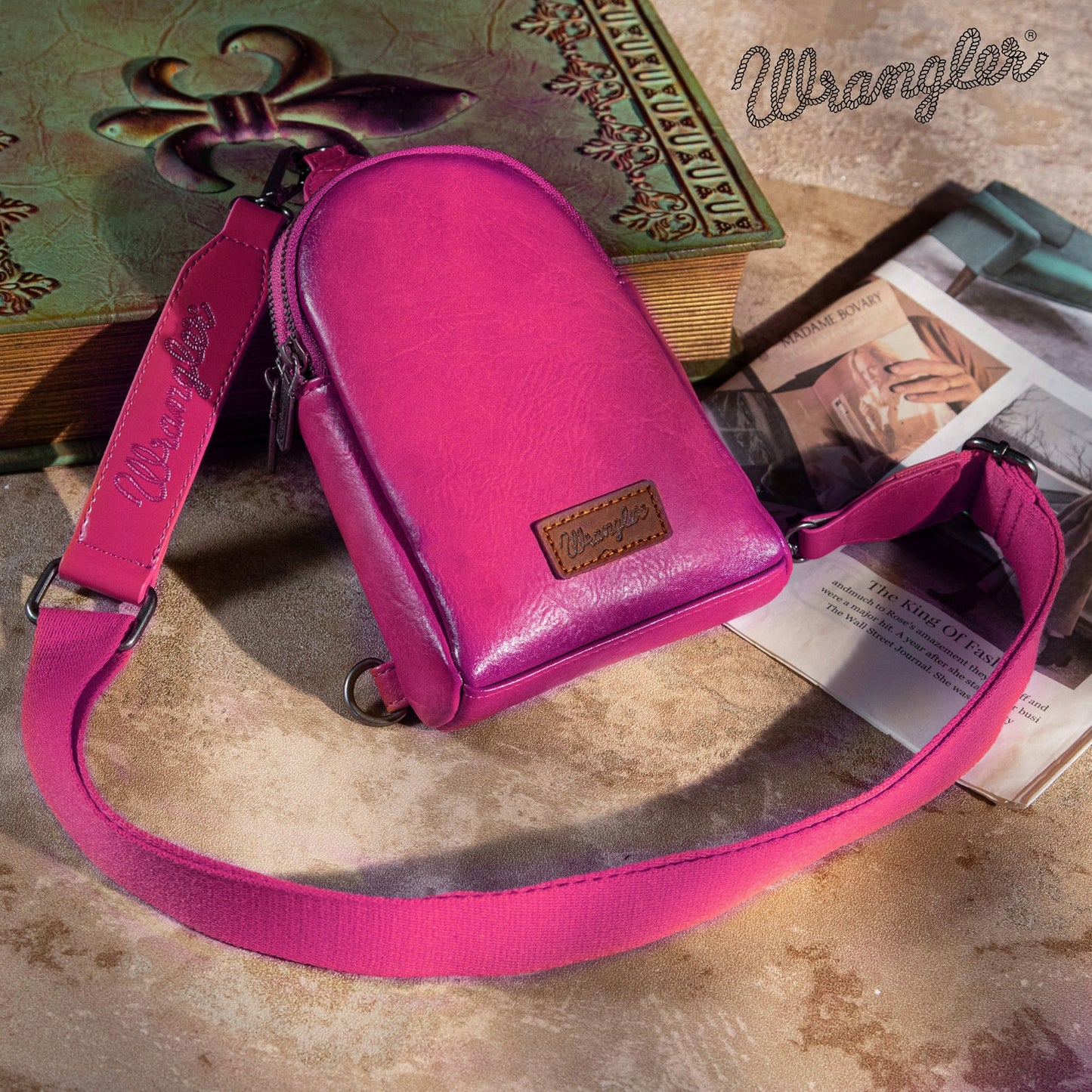 Wrangler Sling Bag - Hot Pink (Distressed)