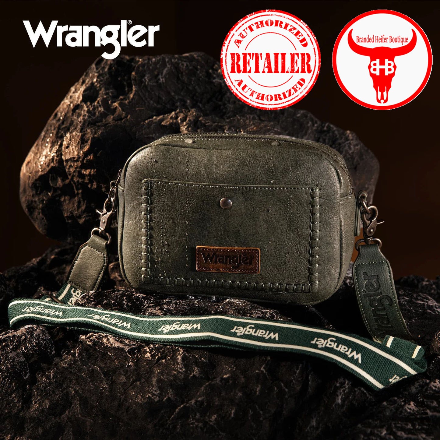 Wrangler Camera Crossbody Bag - Dark Green