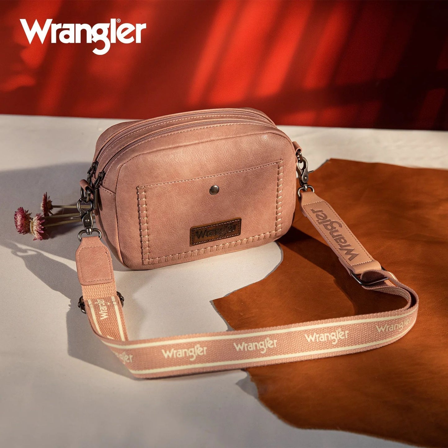 Wrangler Camera Crossbody Bag - Hot Pink