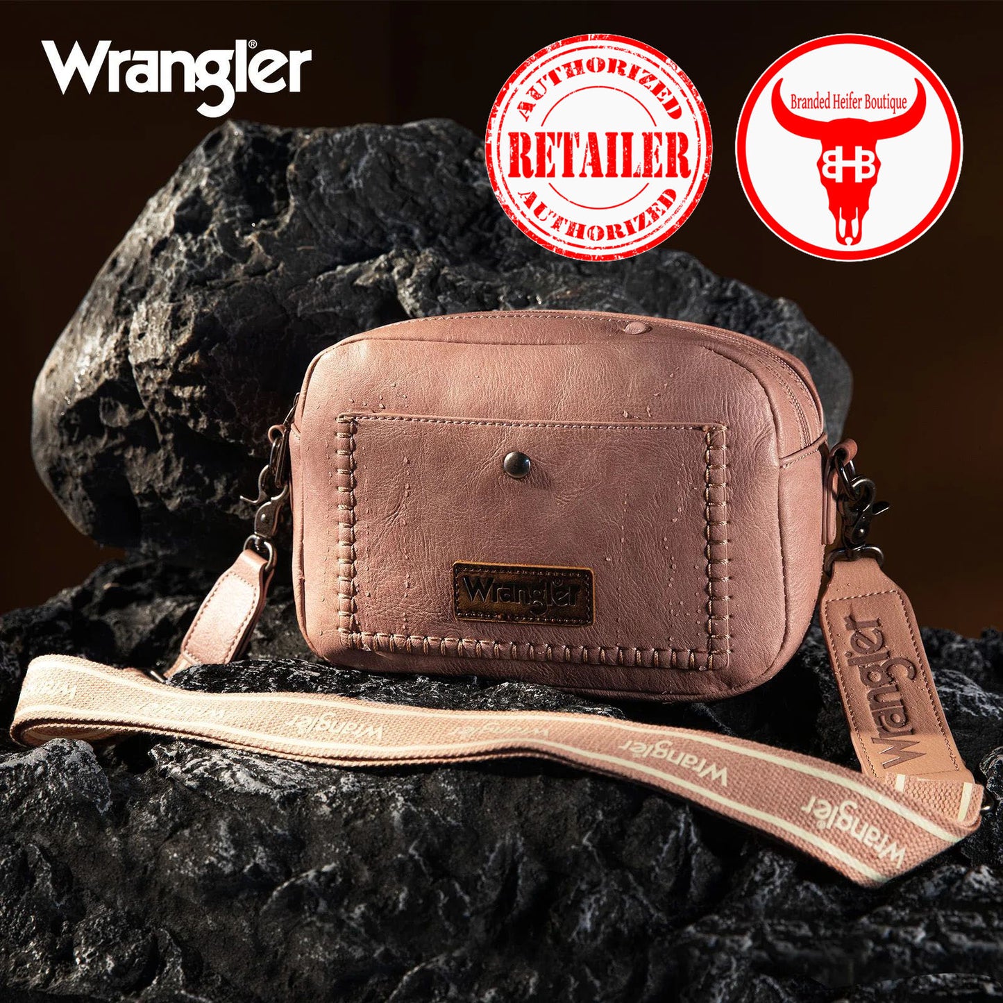 Wrangler Camera Crossbody Bag - Hot Pink