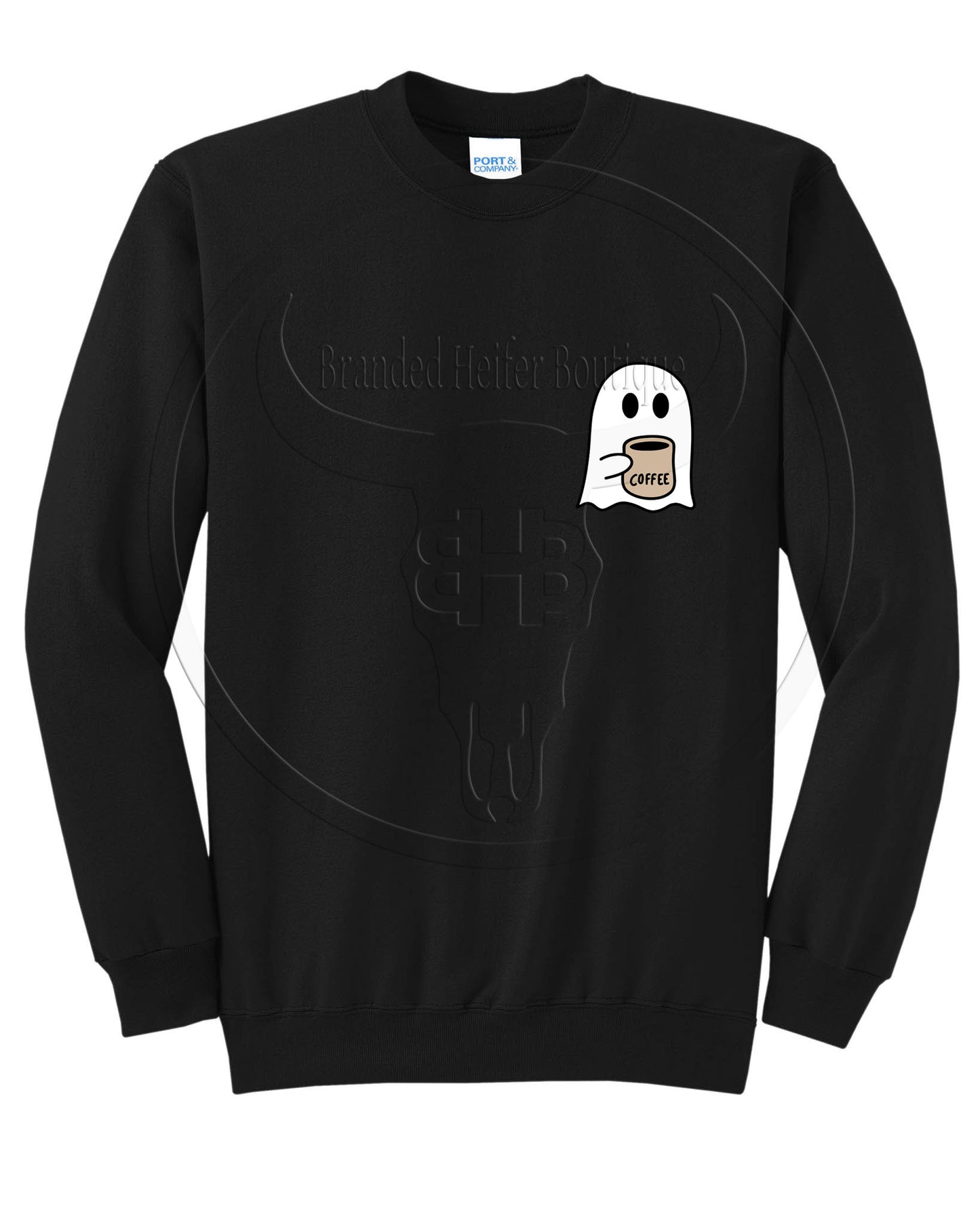 Crew Neck - Coffee Ghost