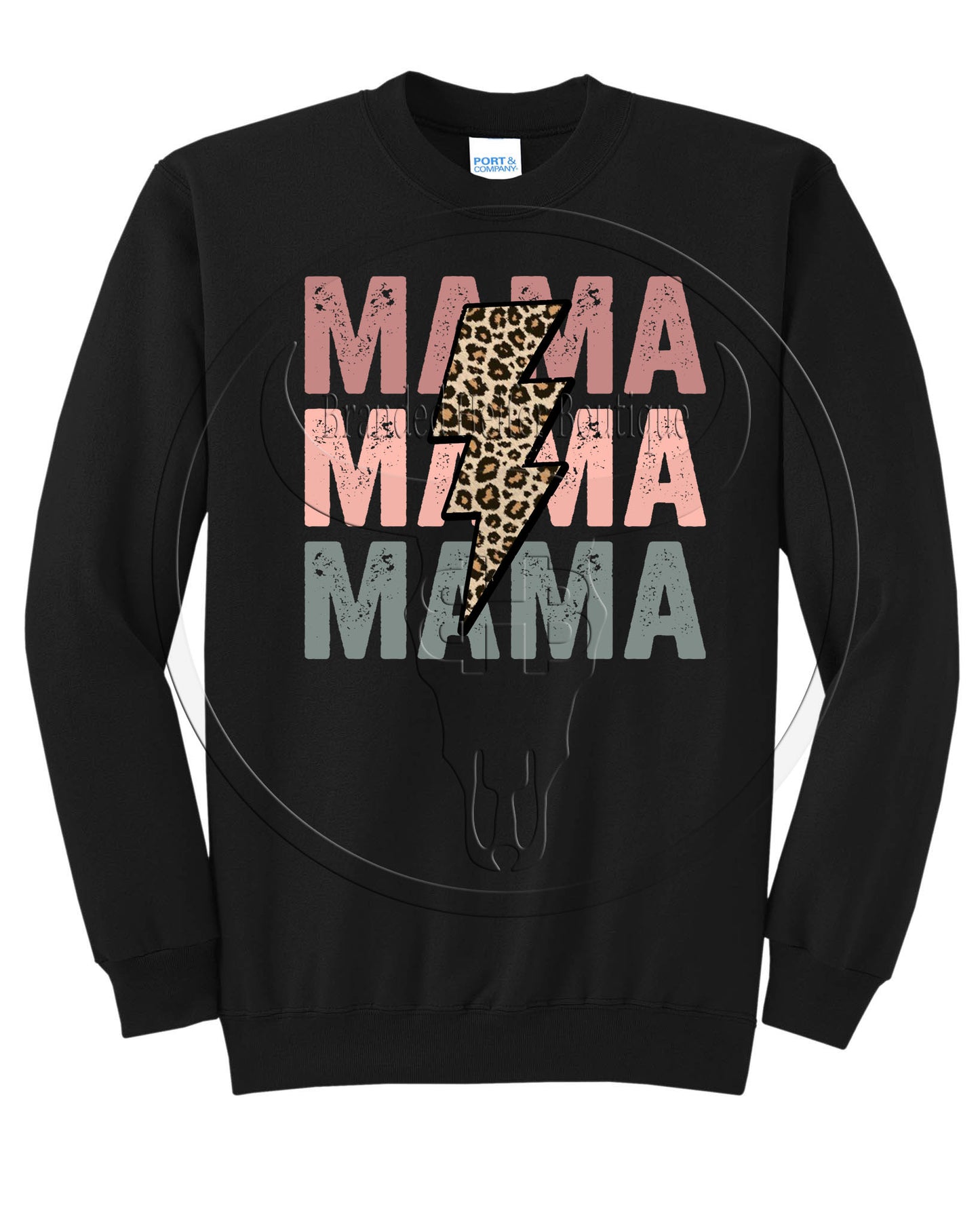 Crew Neck - MAMA Lightning Bolt