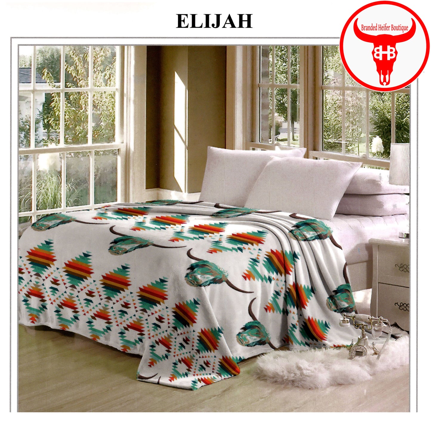 King Size Western Plush Throw Blankets