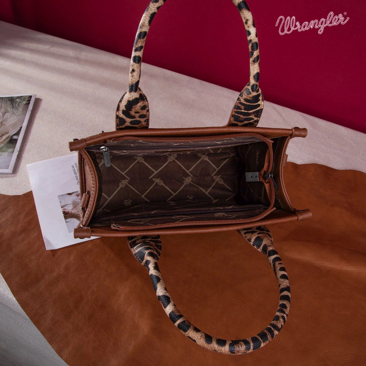 Wrangler Whipstitch Patchwork Leopard Crossbody