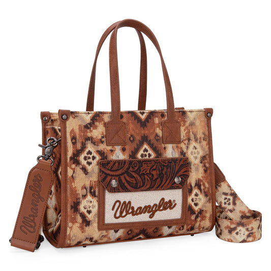 Wrangler Southwestern Pattern Dual Sided Print Concealed Carry Crossbody Collection