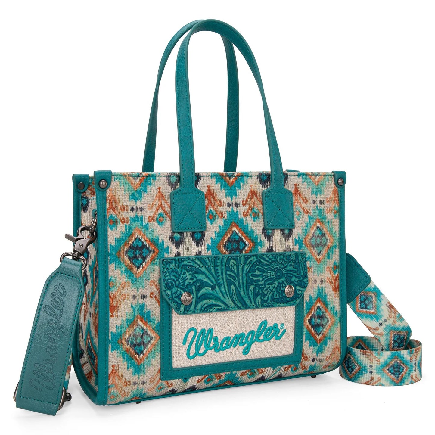 Wrangler Southwestern Pattern Dual Sided Print Concealed Carry Crossbody Collection