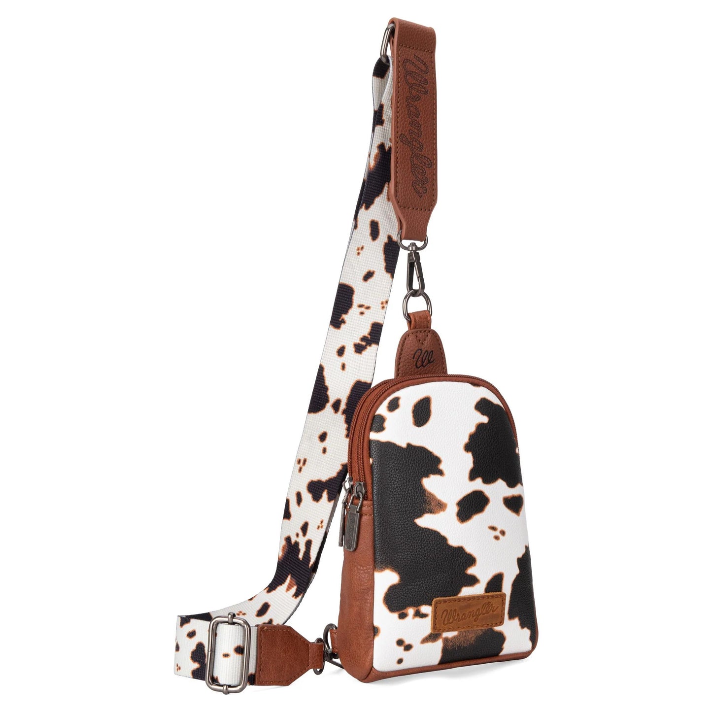 Wrangler Cow Print Crossbody Sling Chest Bag