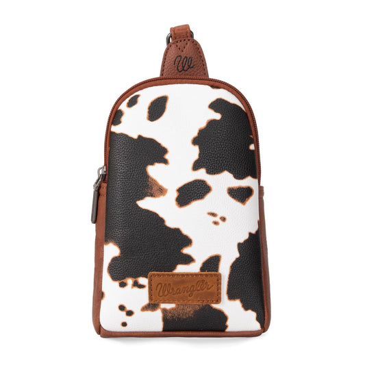 Wrangler Cow Print Crossbody Sling Chest Bag