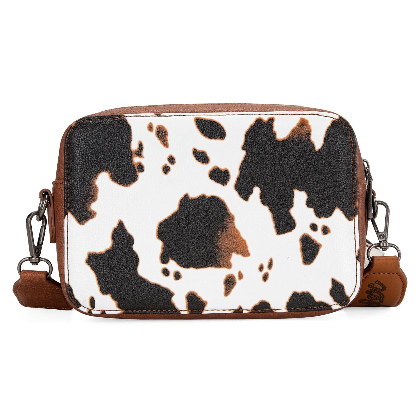 Wrangler Cow Print Crossbody Purse With Wallet Compartment