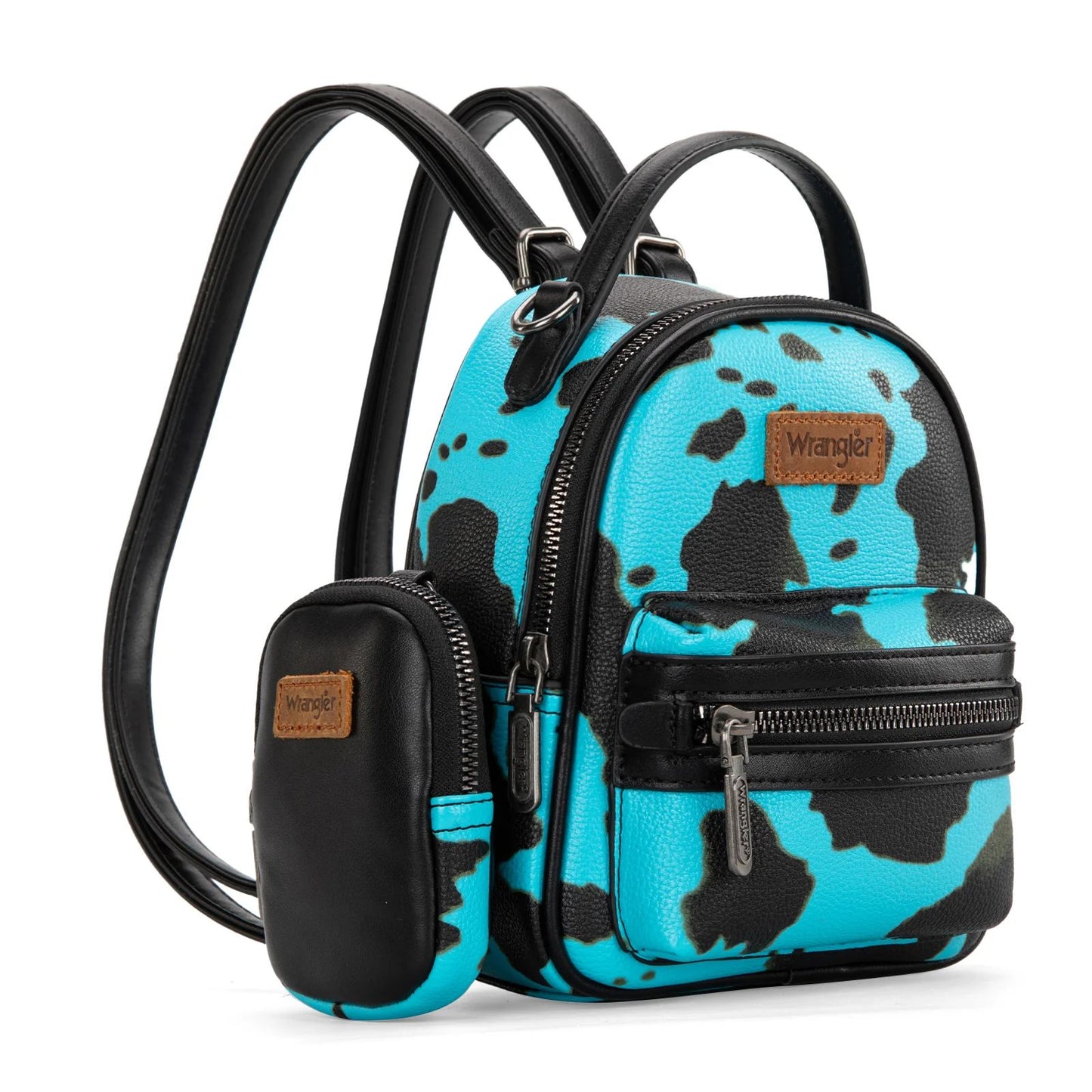 Wrangler Cow Print Mini Backpack With Coin Pouch