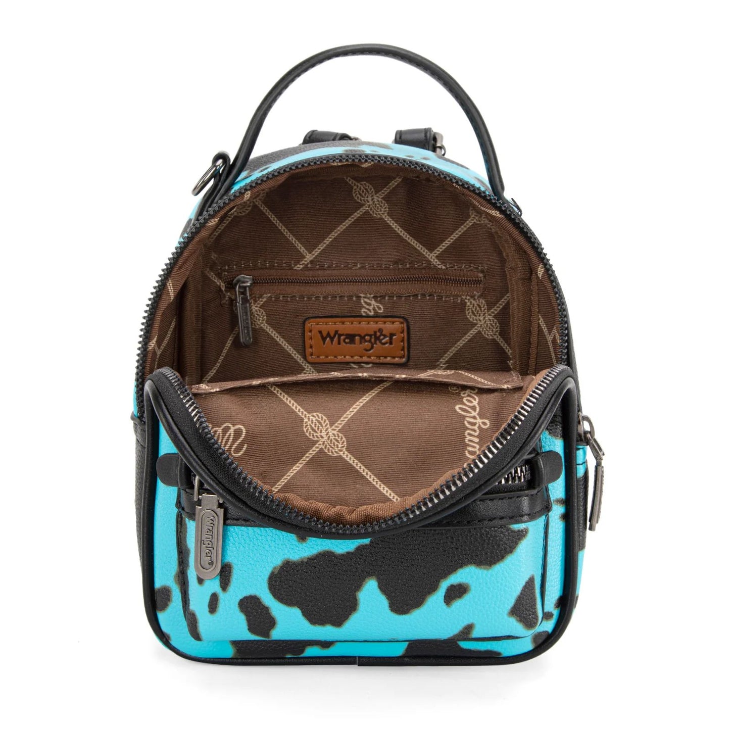 Wrangler Cow Print Mini Backpack With Coin Pouch