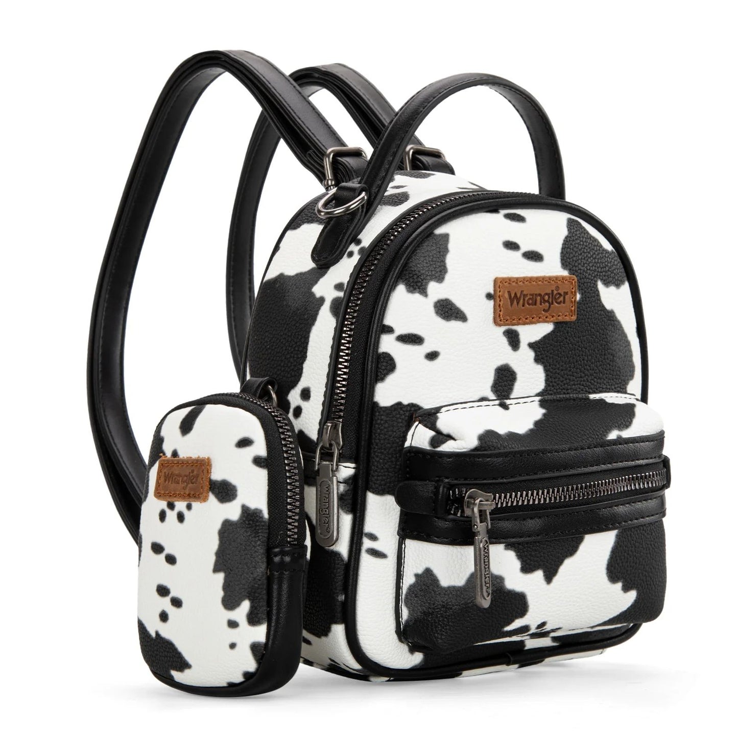 Wrangler Cow Print Mini Backpack With Coin Pouch