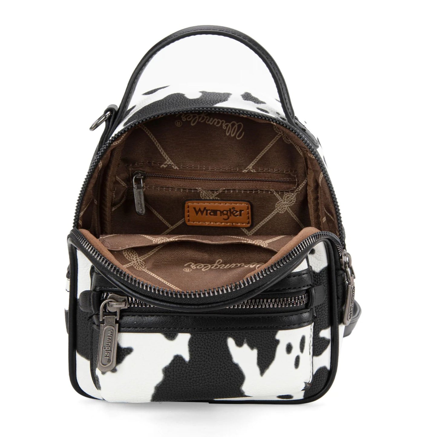 Wrangler Cow Print Mini Backpack With Coin Pouch