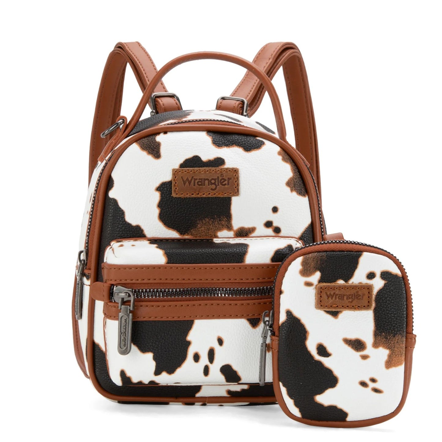 Wrangler Cow Print Mini Backpack With Coin Pouch