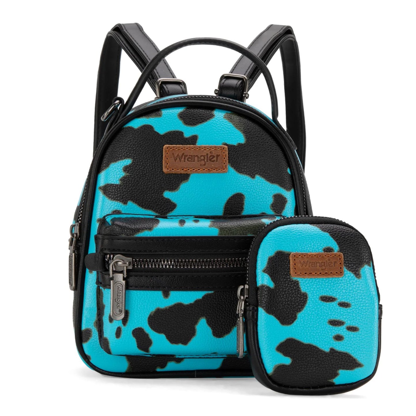 Wrangler Cow Print Mini Backpack With Coin Pouch