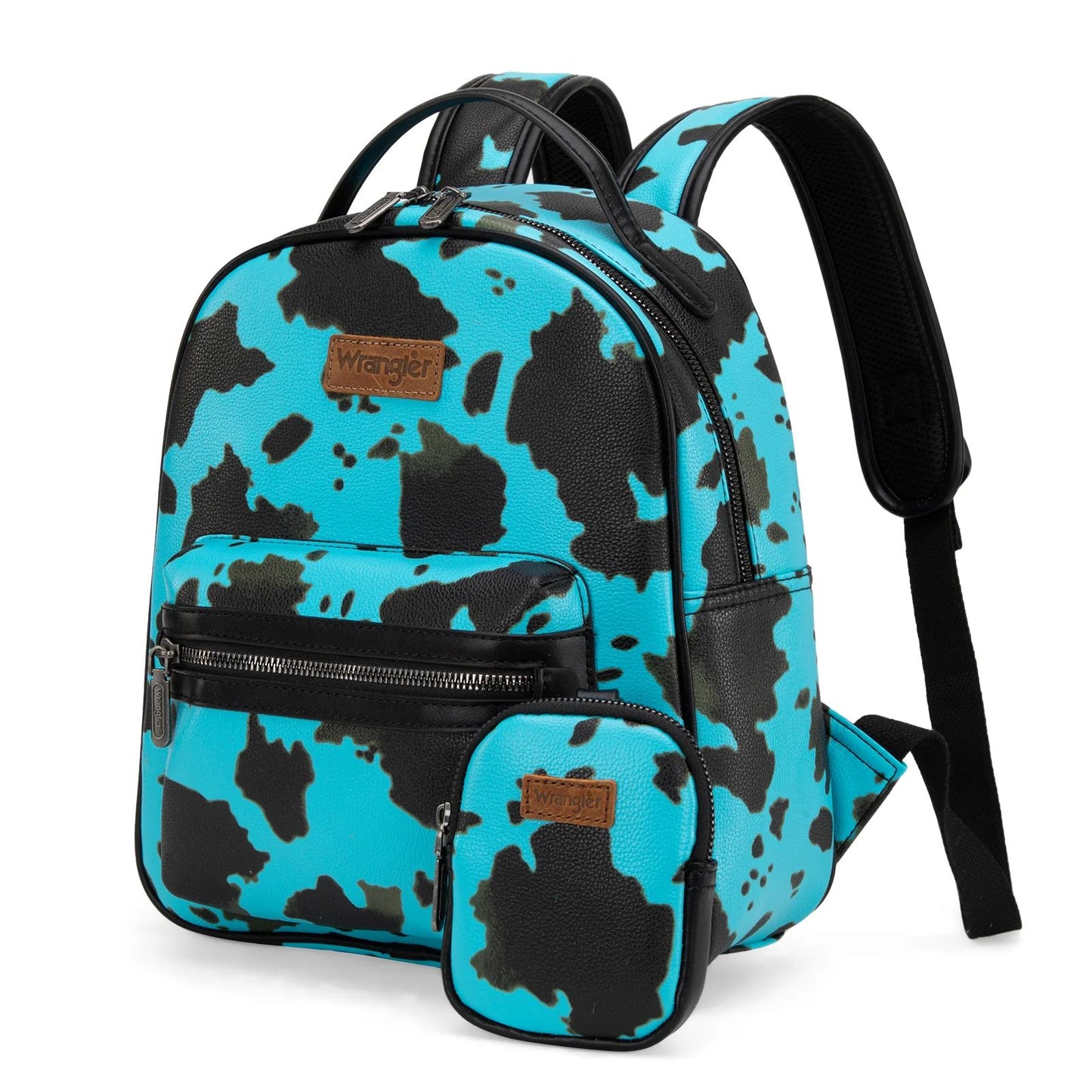 Wrangler Cow Print Backpack With Coin Pouch Full Size