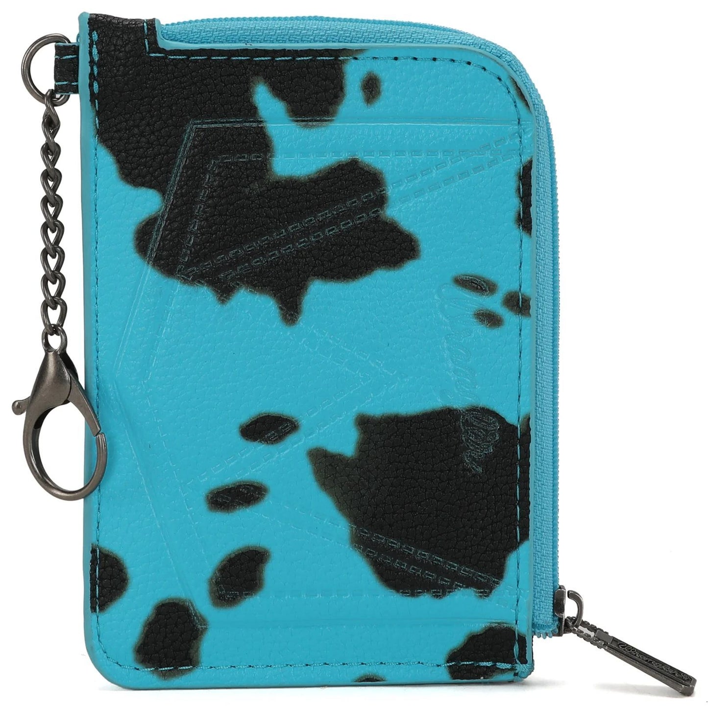 Wrangler Cow Print Print Mini Zip Card Case