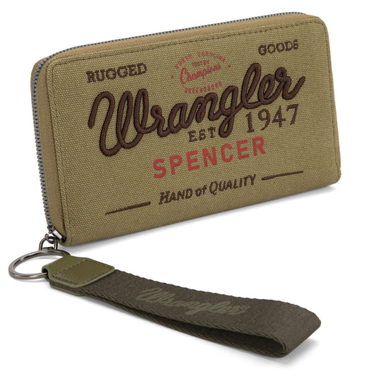 Wrangler Spencer Vintage Canvas Zip Wristlet