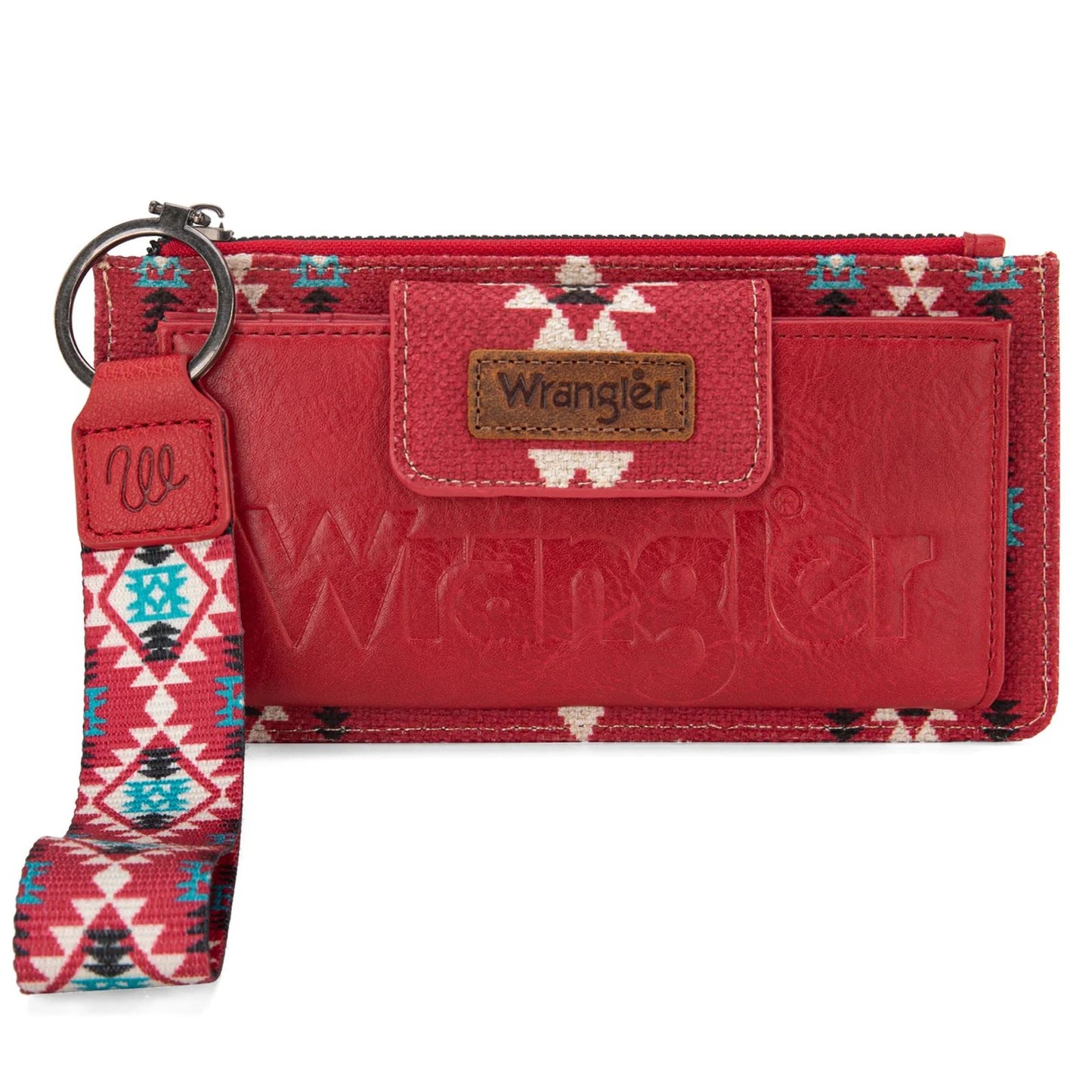 Wrangler Aztec Print Bi-Fold Wallet Wristlet