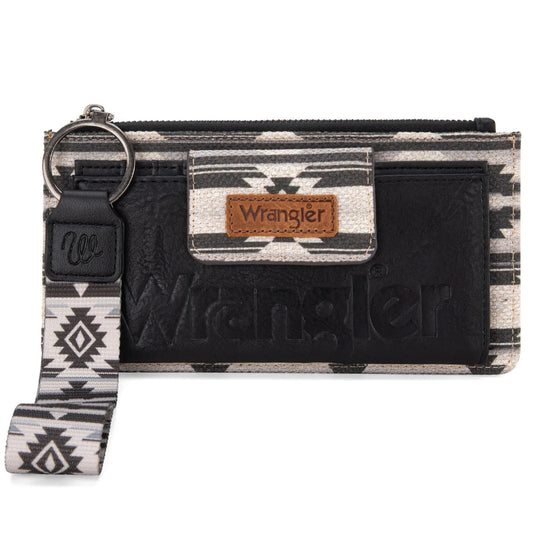 Wrangler Aztec Print Bi-Fold Wallet Wristlet