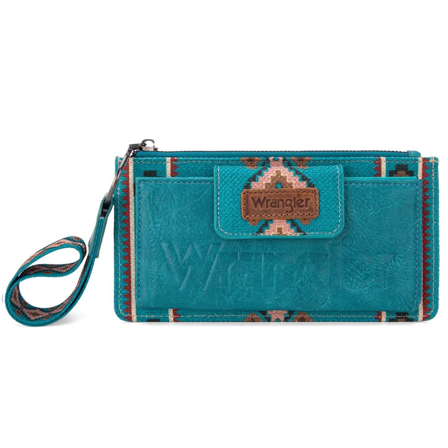 Wrangler Aztec Print Bi-Fold Wallet Wristlet