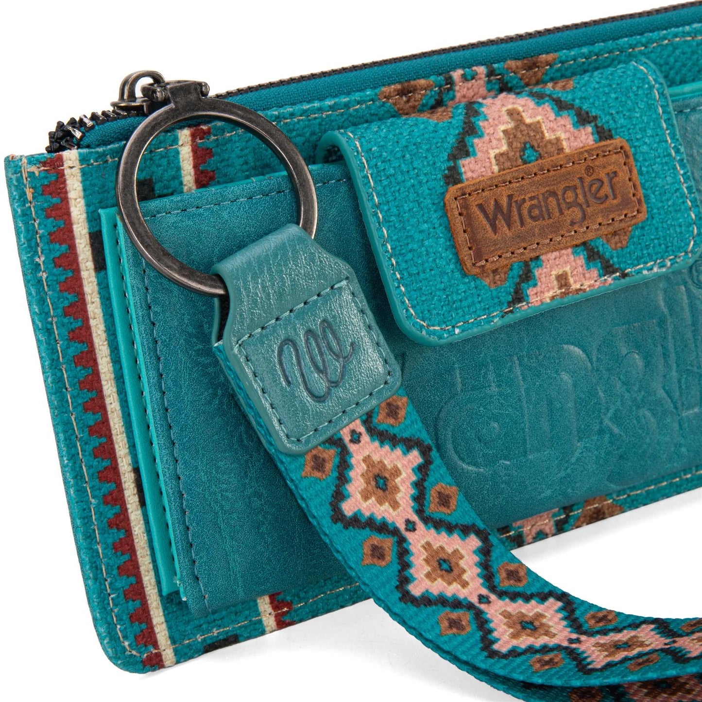 Wrangler Aztec Print Bi-Fold Wallet Wristlet