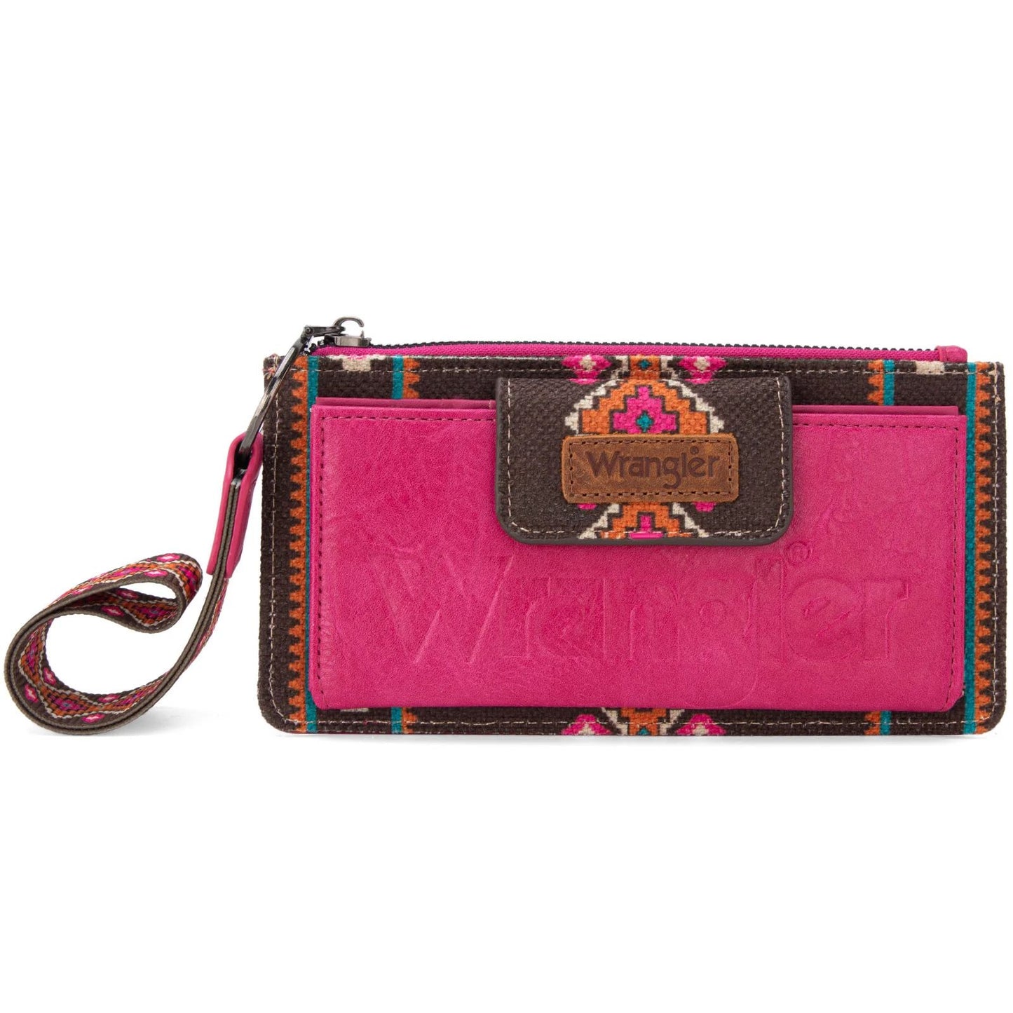 Wrangler Aztec Print Bi-Fold Wallet Wristlet