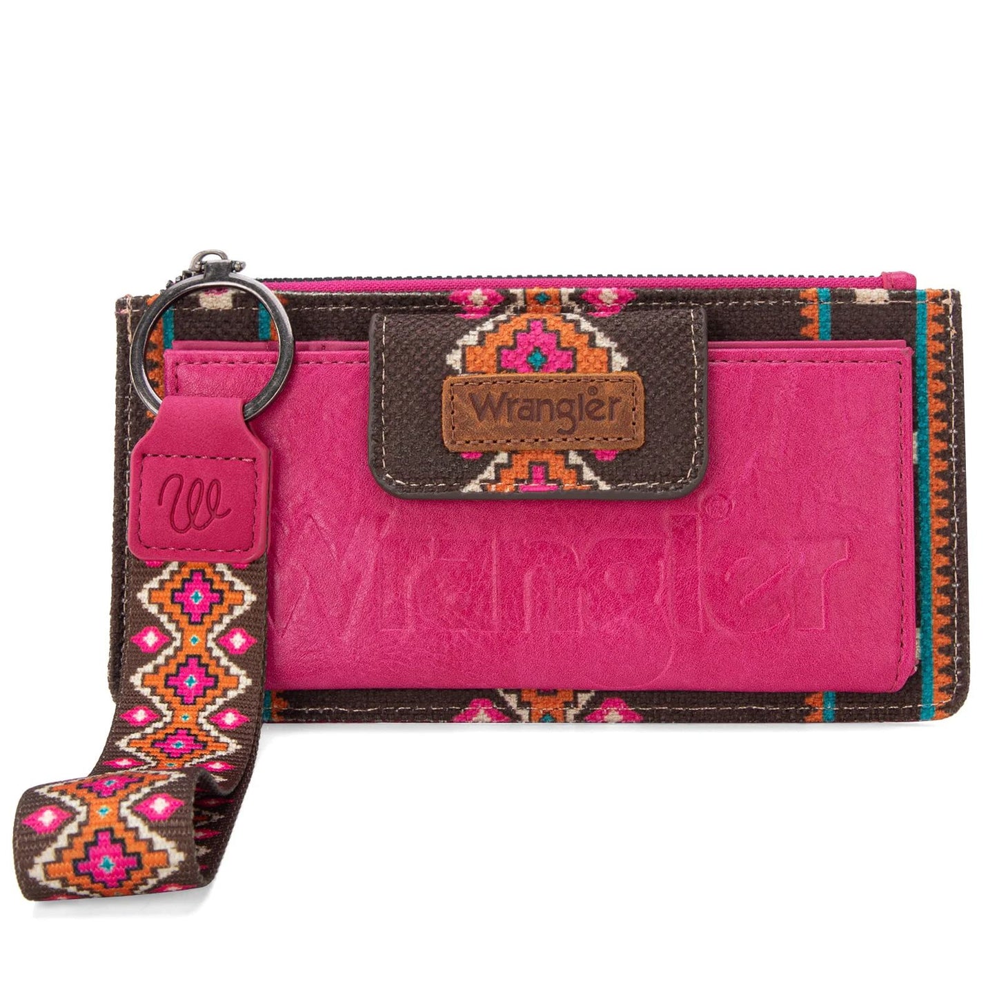 Wrangler Aztec Print Bi-Fold Wallet Wristlet