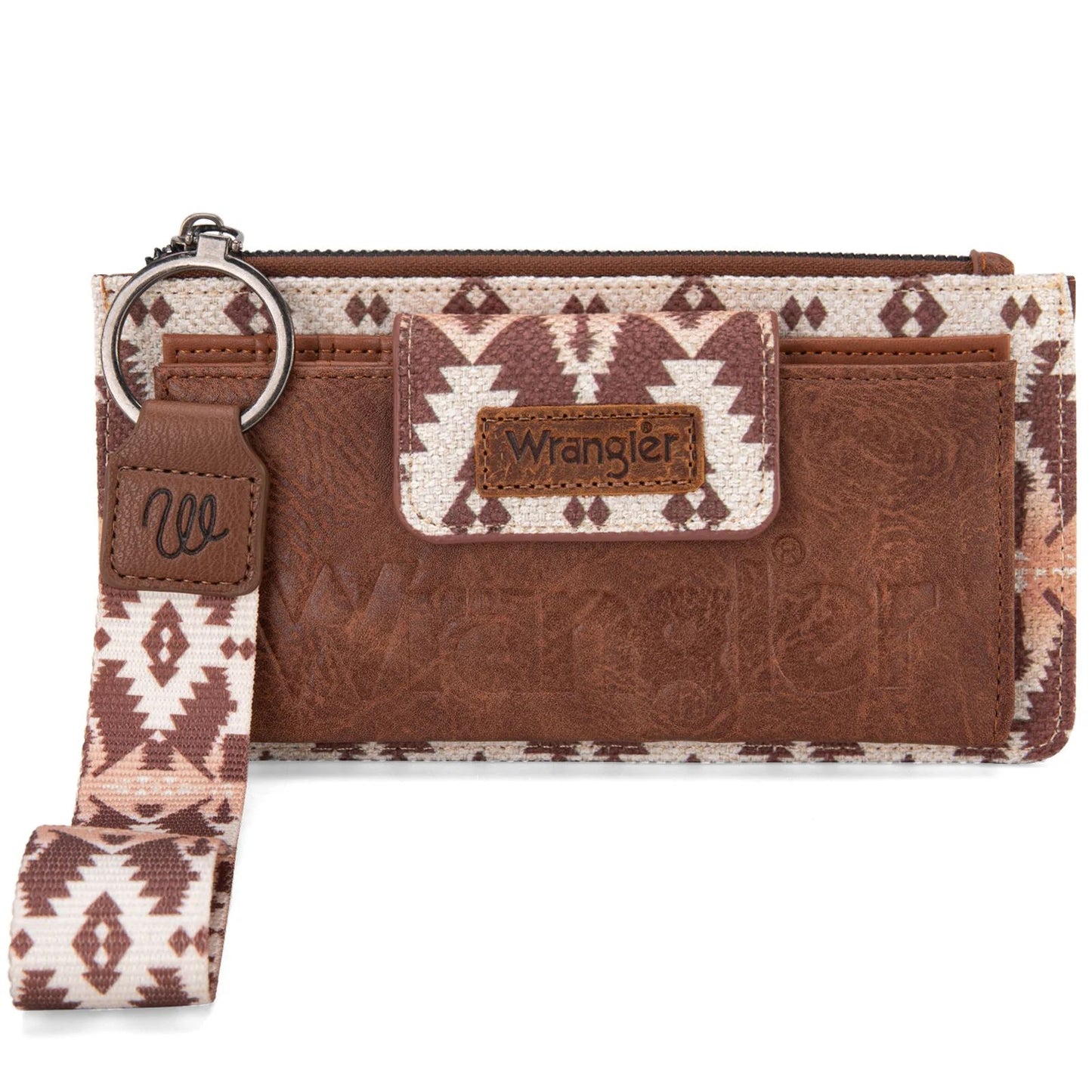 Wrangler Aztec Print Bi-Fold Wallet Wristlet