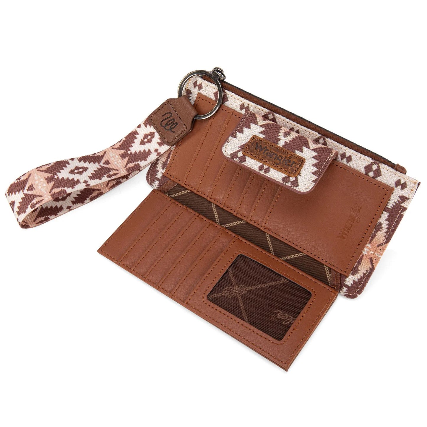 Wrangler Aztec Print Bi-Fold Wallet Wristlet