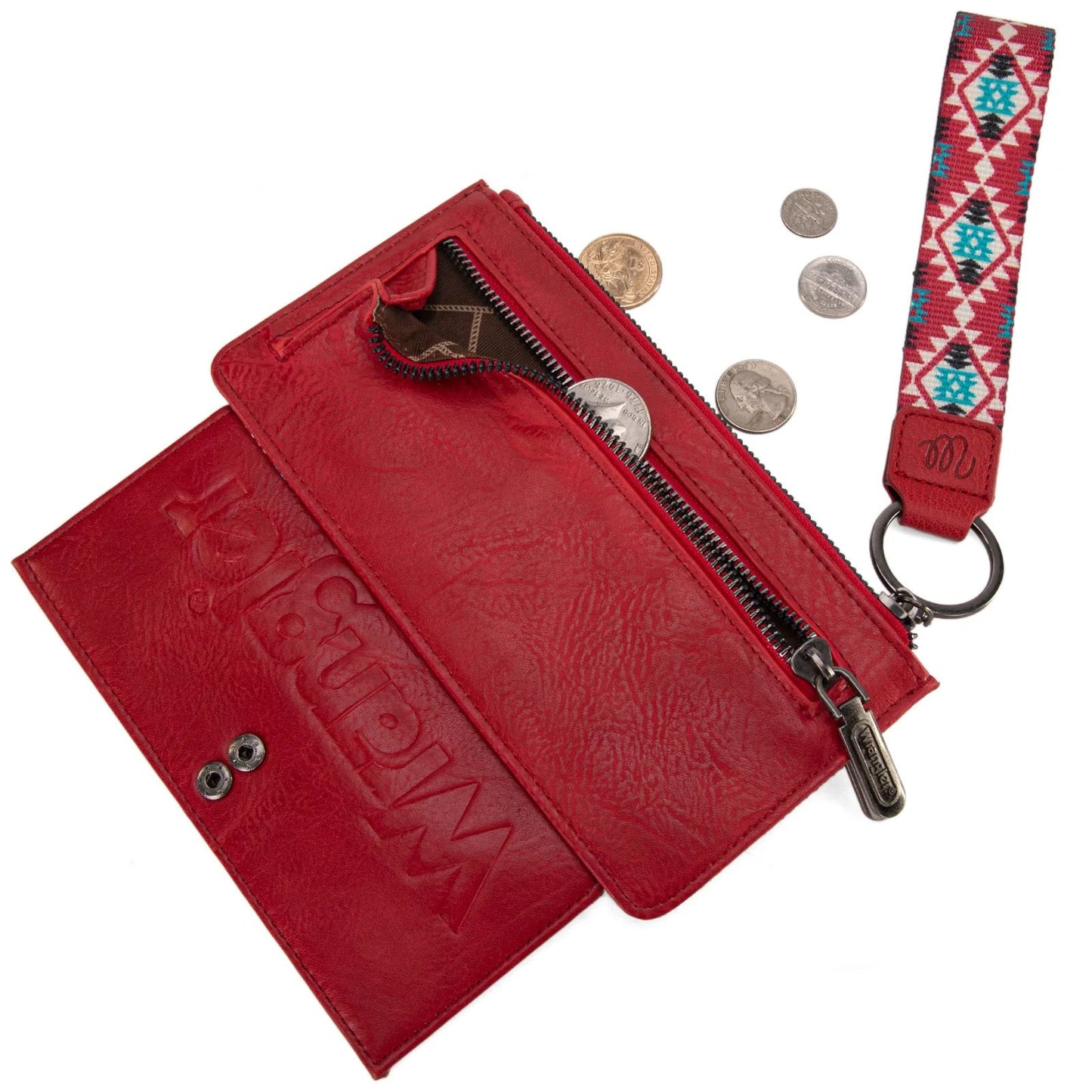 Wrangler Aztec Print Bi-Fold Wallet Wristlet