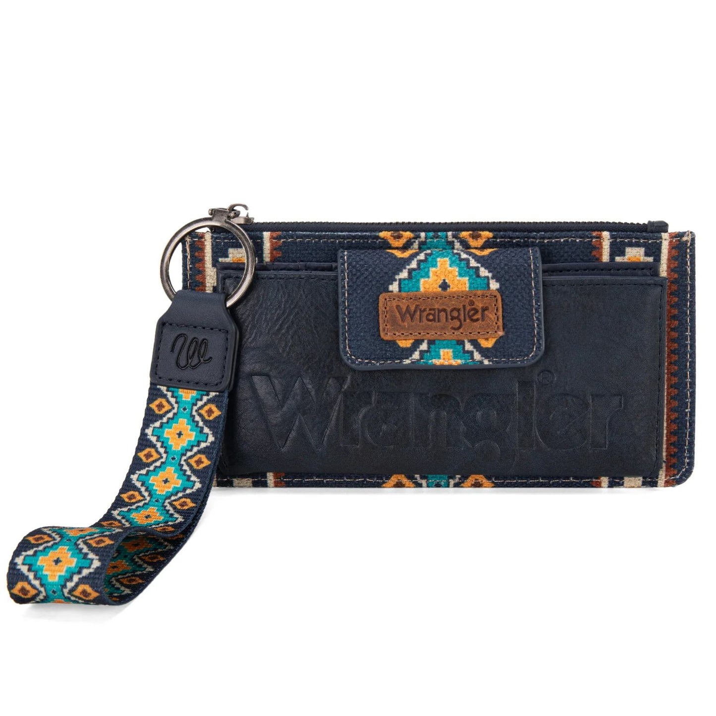 Wrangler Aztec Print Bi-Fold Wallet Wristlet