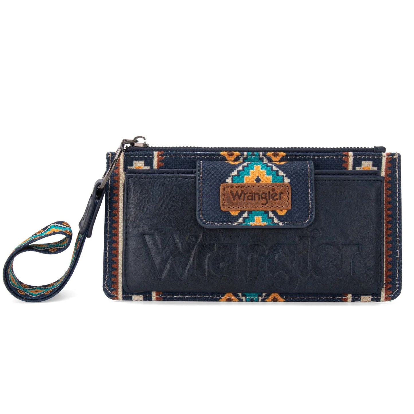 Wrangler Aztec Print Bi-Fold Wallet Wristlet