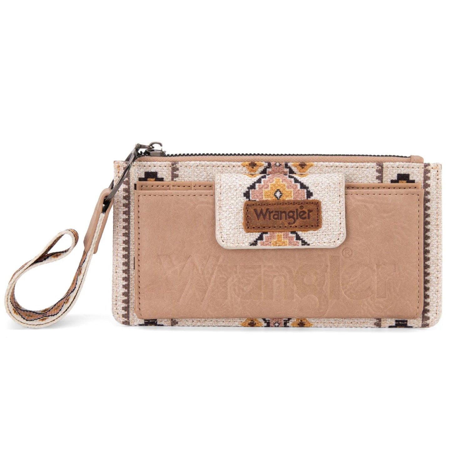 Wrangler Aztec Print Bi-Fold Wallet Wristlet