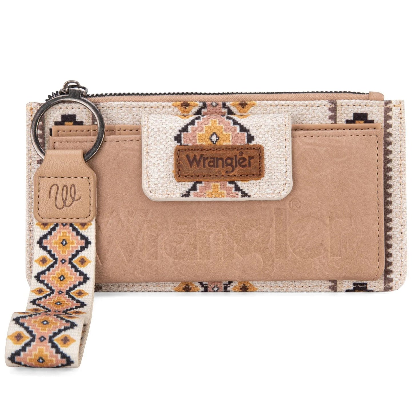 Wrangler Aztec Print Bi-Fold Wallet Wristlet